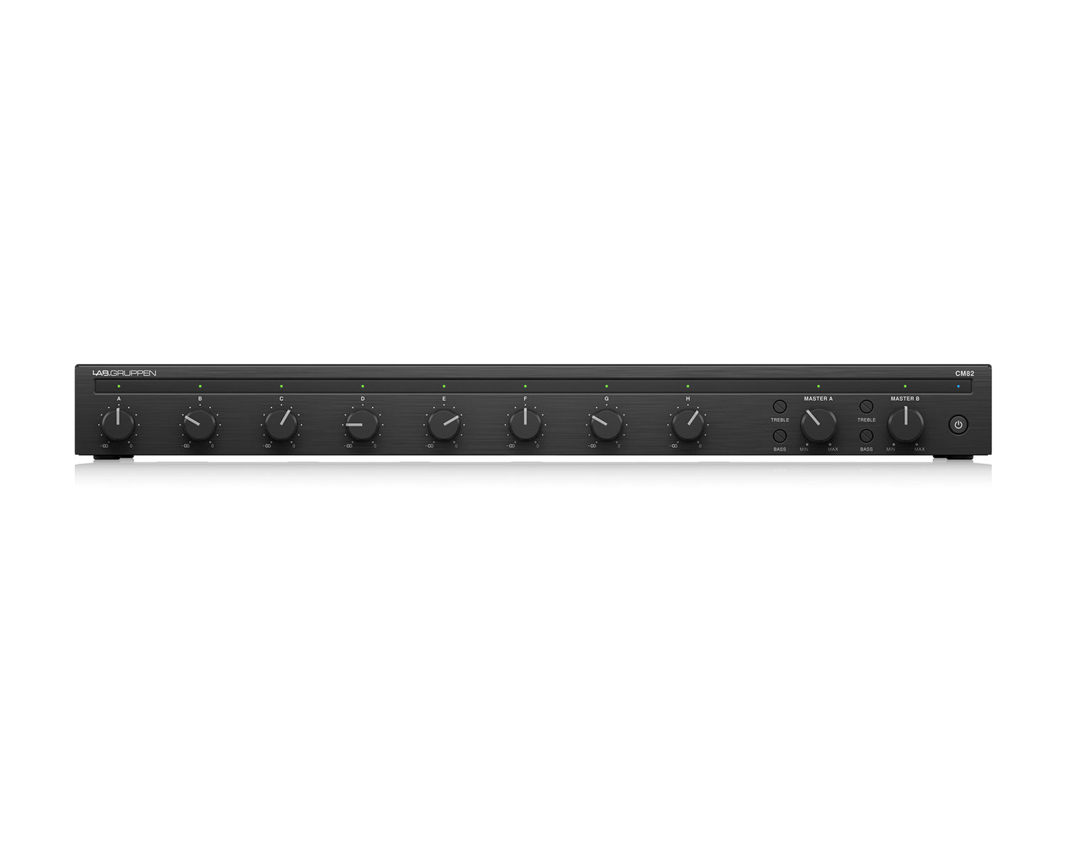 Lab Gruppen CM82 Commercial Rack Mounted Mixer 8 In / 2 Out 19" 1U Lab Gruppen CM82 Commercial Rack Mount Mixer 8 In / 2 Out 19″ 1U (0600-AAB86-UK1)