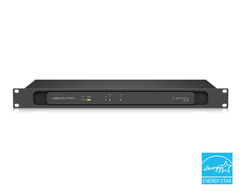 Lab Gruppen E2:2 Energy Efficient Class-D Amplifier 2×100W 19″ 1U