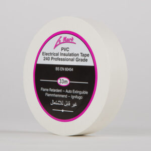 Le Mark PVC Electrical Insulation Tape 19mm x 33m - White (LEMPVC19W)