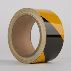 Le Mark Reflective Hazard Tape 50mm x 5m - Black/Yellow