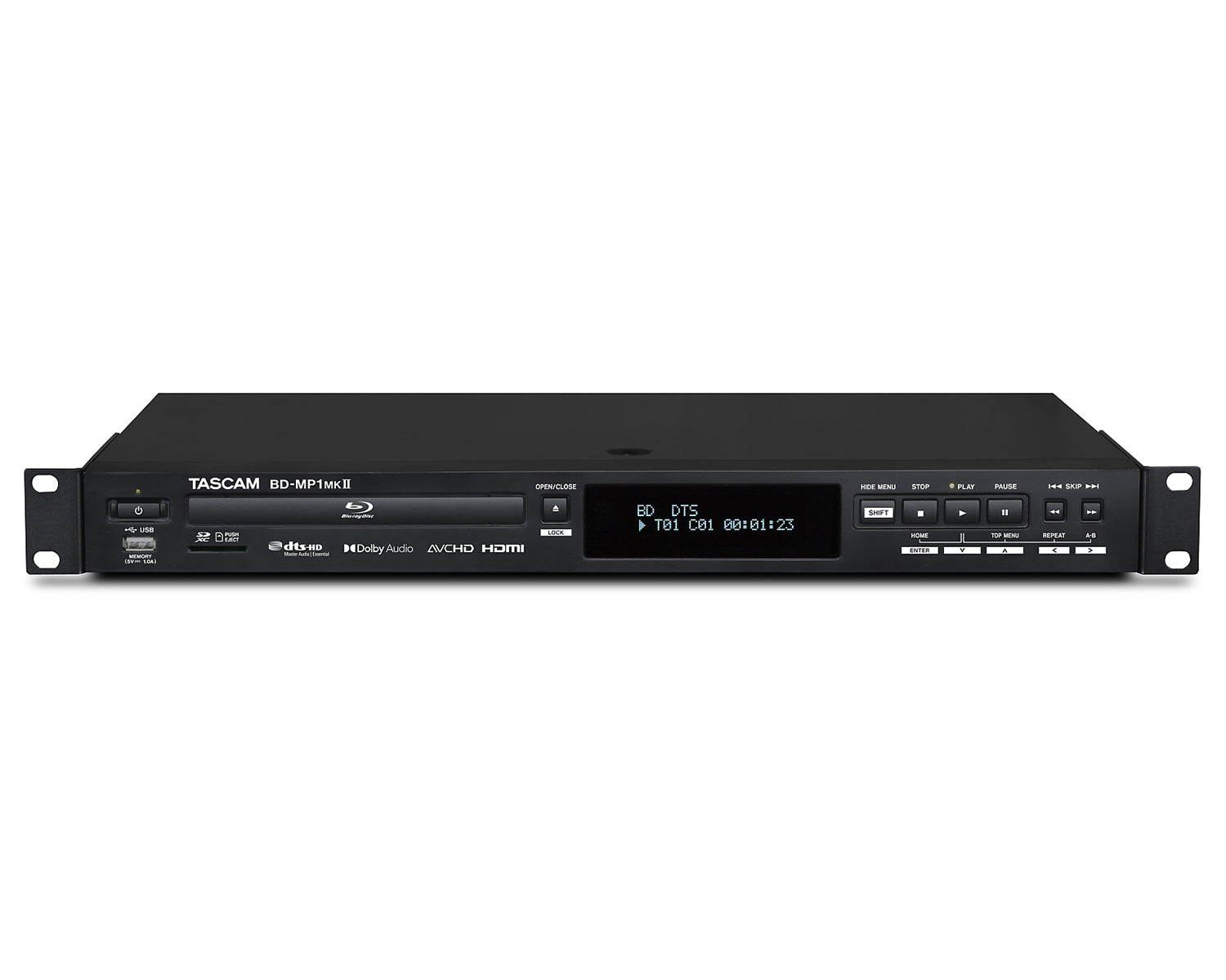 Tascam BD-MP1 MKII Pro Blu-Ray Multi-Media Player 1U Tascam BD-MP1MKII Professional Blu-ray Player 1U – RS-232C & LAN Control
