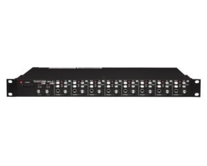 Tascam MH-8 8-Channel Stereo Headphone Amplifier 1U-250mW per Side, Foldback Outputs