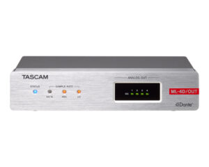 Tascam ML-4D/OUT-E 4-Channel Dante–Analogue Converter – Euroblock Outputs, DSP, PoE