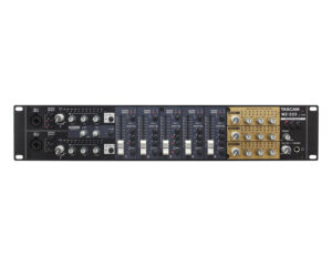 Tascam MZ-223 3-Zone Install Mixer 2U-5 Stereo Line, 2 Mic Inputs & Talkover