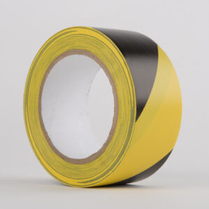 Le Mark Hazard Warning PVC Tape 50mm x 33m - Black / Yellow