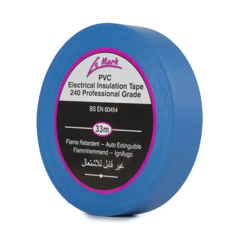 Le Mark PVC Electrical Insulation Tape 19mm x 33m – Blue (LEMPVC19B)