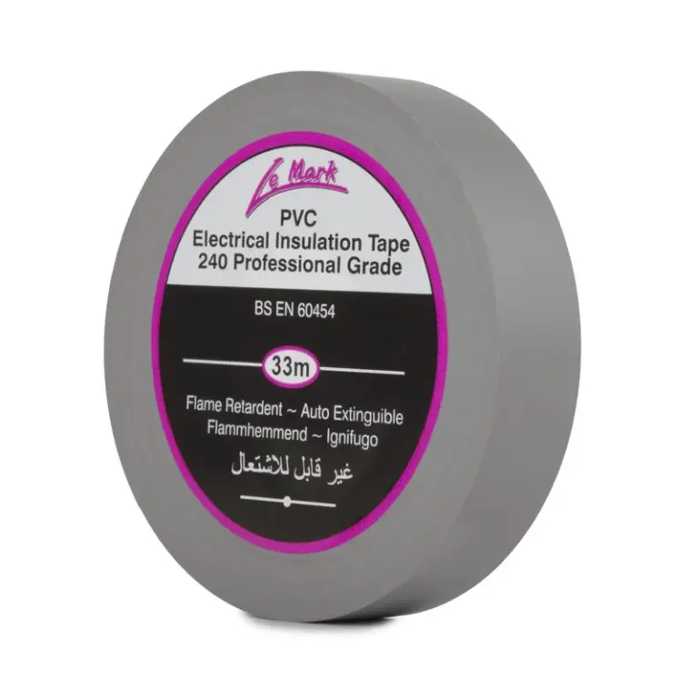 Le Mark PVC Electrical Insulation Tape 19mm x 33m – Grey (LEMPVC19GY)