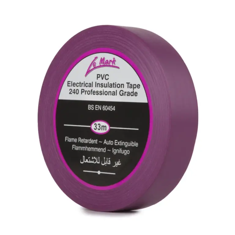 Le Mark PVC Electrical Insulation Tape 19mm x 33m – Violet (LEMPVC19V)