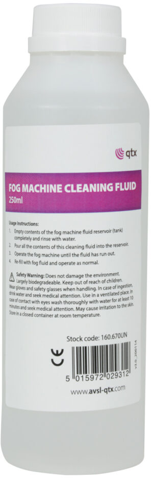 QTX Fog Machine Cleaning Fluid 250ml