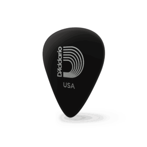 D'Addario 1CBK6-25 Black Celluloid Guitar Picks, 25 pack, Heavy