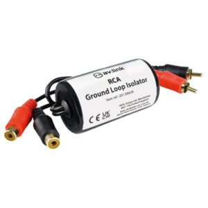 AV:Link Ground Loop Isolator, RCA Plugs to RCA Sockets, 60cm