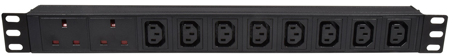 Adastra 1U-PDU-2UK8IEC 19" 1U Rack PDU, 2 x UK + 8 x IEC Sockets, 1.8m Lead Adastra 1U-PDU-2UK8IEC 19" 1U Rack PDU, 2 x UK + 8 x IEC Sockets, 1.8m Lead