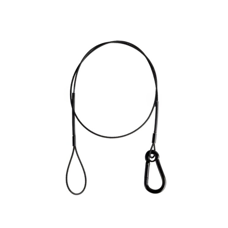 Elumen8 5kg Safety Bond 750mm, 2mm Black Wire, 5 x 50mm Carbine
