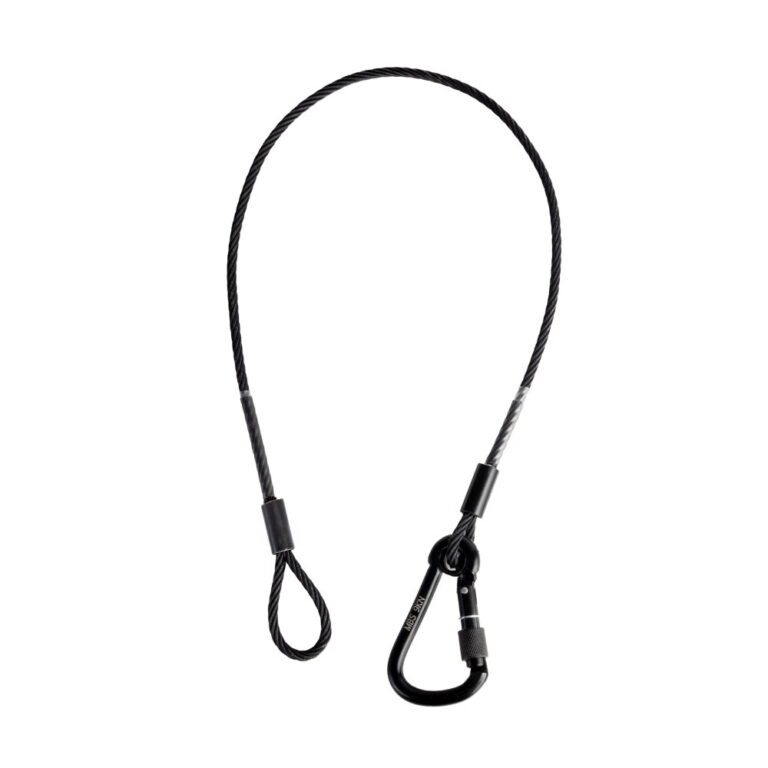 Elumen8 50kg Safety Bond 750mm, 5mm Wire, 9kN Asymmetric Carbine