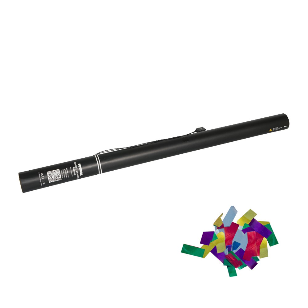 Equinox Electric Confetti Cannon 80cm Multicolour Metallic Equinox Electric Confetti Cannon 80cm Multicoloured Metallic PVC - Image 1