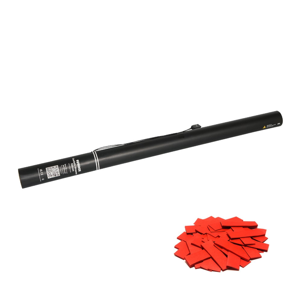 Equinox Electric Confetti Cannon 80cm Red Equinox Electric Confetti Cannon 80cm Red Slow-Fall Confetti - Image 1