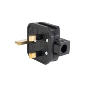 Masterplug HDPT13B 13A Heavy Duty Mains Plug, Black, BS 1363