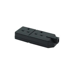 Masterplug ELS132B 2 Gang 13A Heavy Duty Trailing Socket, Black