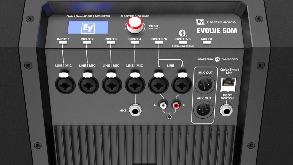 Electro-Voice EVOLVE 50M built-in eight channel mixer panel