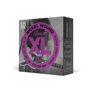 D'Addario EXL120-10P Nickel Wound Electric Guitar Strings, Super Light, 9-42, 10 Sets