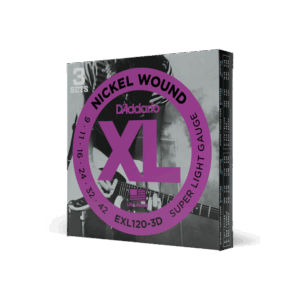 D'Addario EXL120-3D Nickel Wound Electric Guitar Strings, Super Light, 09-42, 3 Sets