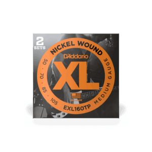 D'Addario EXL160TP Nickel Wound Bass Guitar Strings, Medium, 50-105, 2 Sets, Long Scale