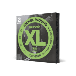 D'Addario EXL165TP Nickel Wound Bass Guitar Strings, Custom Light, 45-105, 2 Sets, Long Scale