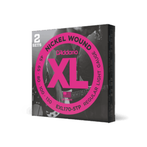 D'Addario EXL170-5TP Nickel Wound Bass Guitar Strings, Light, 45-130, 2 Sets, Long Scale