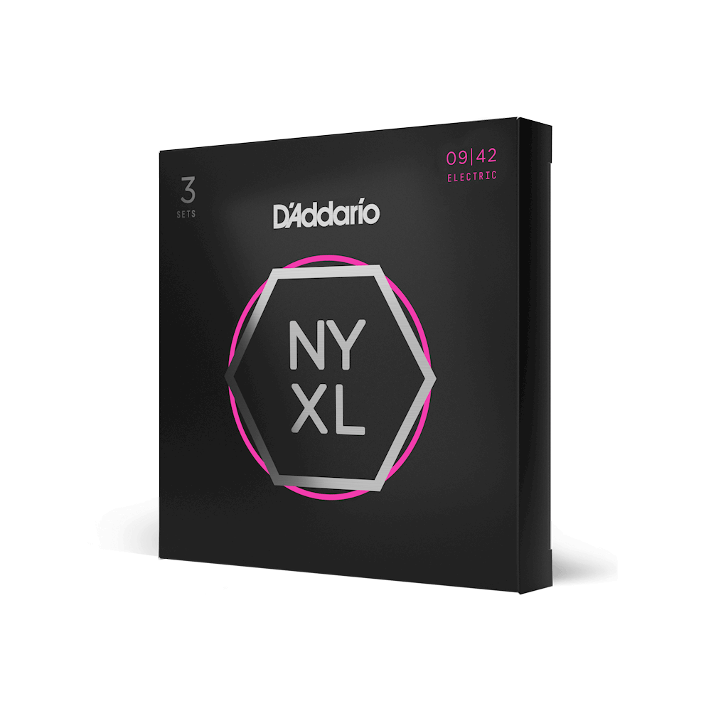 D'Addario NYXL0942-3P Nickel Wound Electric Guitar Strings, Super Light, 9-42, 3 Sets D'Addario NYXL0942-3P Nickel Wound Electric Guitar Strings, Super Light, 9-42, 3 Sets