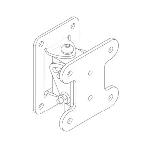 Optimal Audio WB1-W Wall Bracket for Cuboid 8 Loudspeaker White