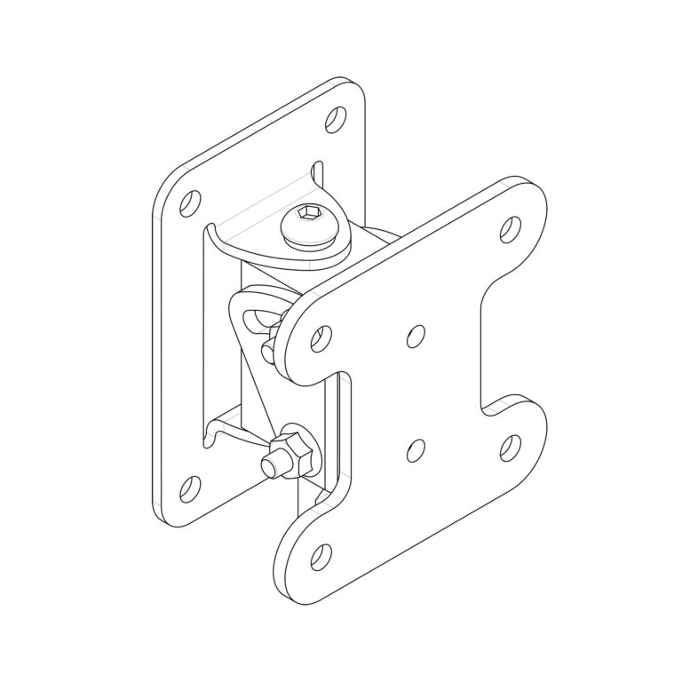 Optimal Audio WB1-W Wall Bracket for Cuboid 8 Loudspeaker White