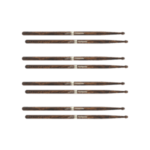 ProMark R5BFG-4P Rebound 5B FireGrain Hickory Drumstick, Acorn Wood Tip, 4-Pack