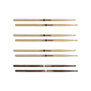 ProMark RBH565AW-4PFG Rebound 5A Hickory Drumstick, Acorn Wood Tip, FireGrain Bonus 4-Pack