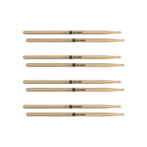 ProMark TX2BW-4P Classic Forward 2B Hickory Drumstick, Oval Wood Tip, 4-Pack