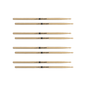 ProMark TX7AW-4P Classic Forward 7A Hickory Drumstick, Oval Wood Tip, 4-Pack
