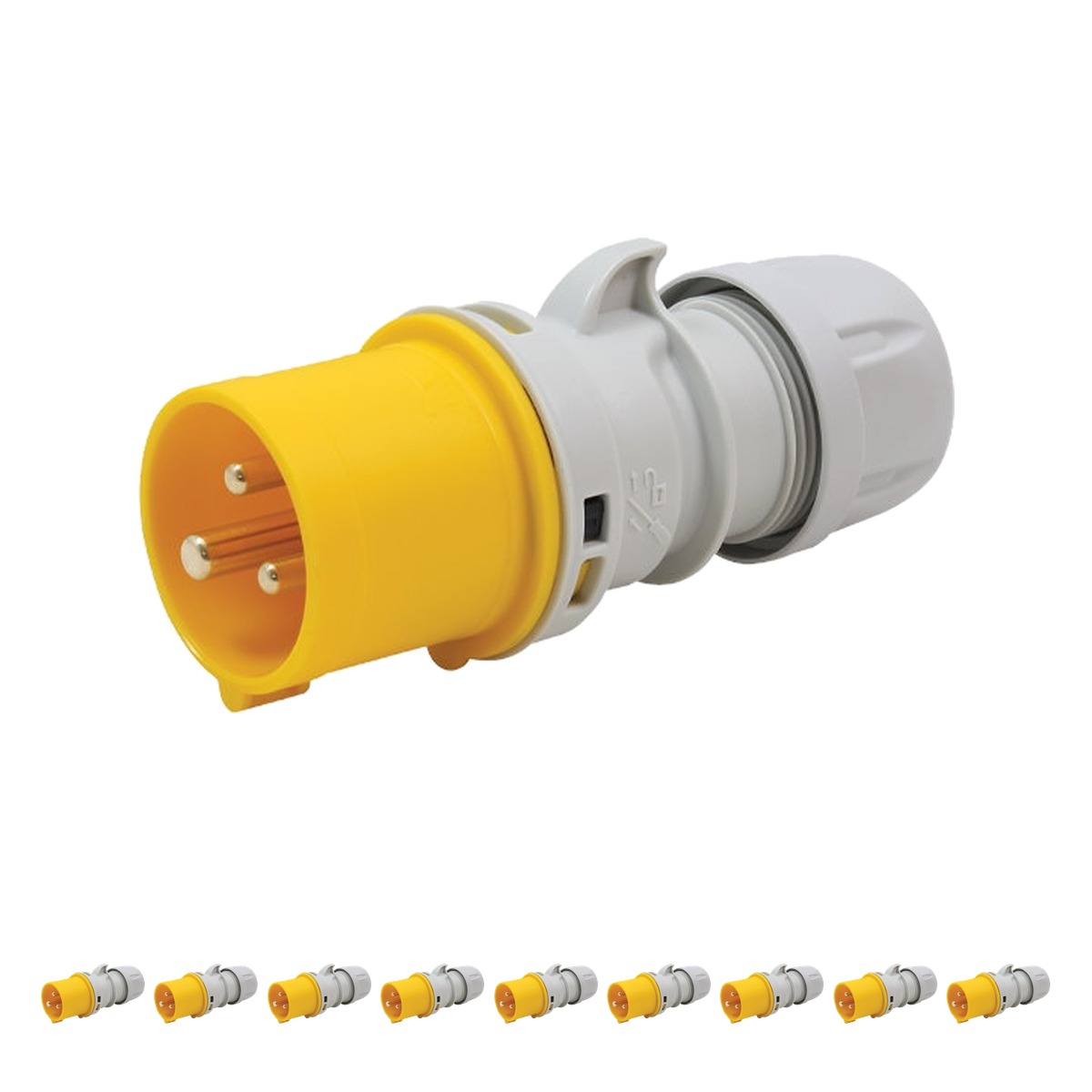PCE 16A 110V Commando 2P+E Plug (013-4) (Pack of 10) PCE 16A 110V Commando 2P+E Plug (013-4) (Pack of 10)