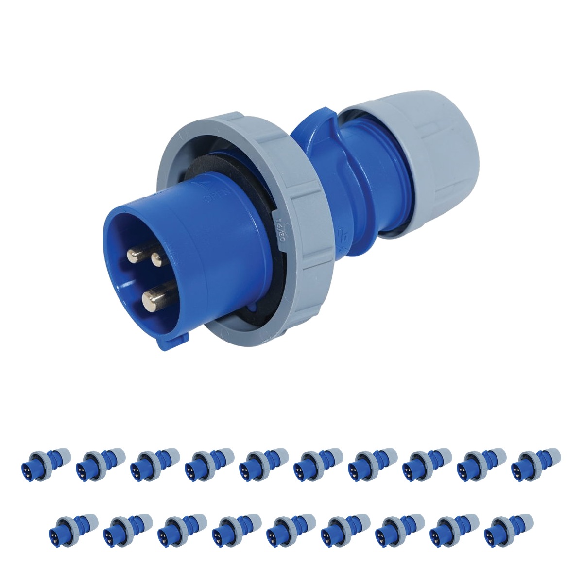 PCE 16A 230V Commando 2P+E IP67 Plug (0132-6) (Pack of 20) PCE 16A 230V Commando 2P+E IP67 Plug (0132-6) (Pack of 20)