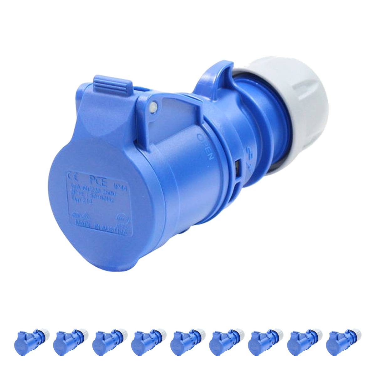 PCE 16A 230V Commando 2P+E Socket (213-6) (Pack of 10) PCE 16A 230V Commando 2P+E Socket (213-6) (Pack of 10)