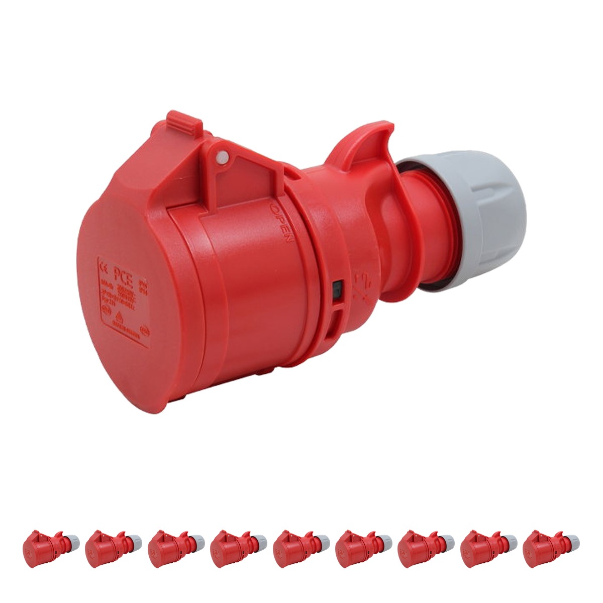 PCE 16A 415V 3 Phase Commando 3P+N+E Socket (215-6) (Pack of 10) PCE 16A 415V 3 Phase Commando 3P+N+E Socket (215-6) (Pack of 10)