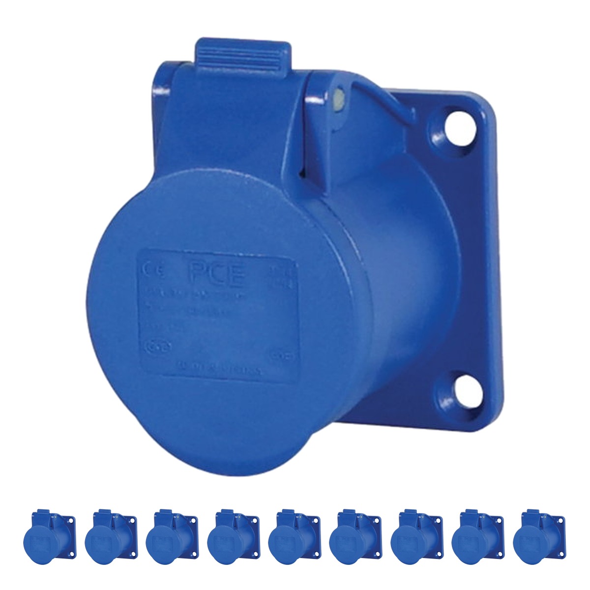 PCE 16A 230V Commando 2P+E Panel Socket (313-6F6) (Pack of 10) PCE 16A 230V Commando 2P+E Panel Socket (313-6F6) (Pack of 10)