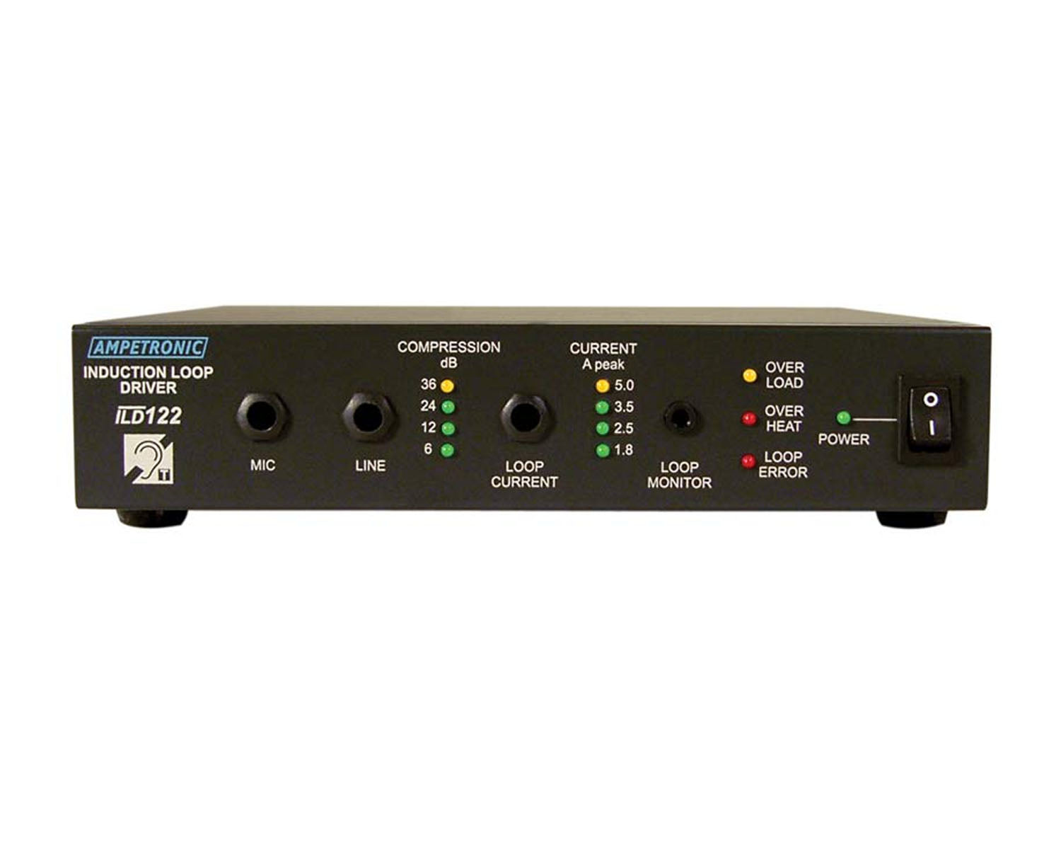 Ampetronic ILD122 Induction Loop Driver (200sqm Coverage) Half 1U Ampetronic ILD122 Hearing Loop Driver 200m² Half-Rack 1U - Image 1