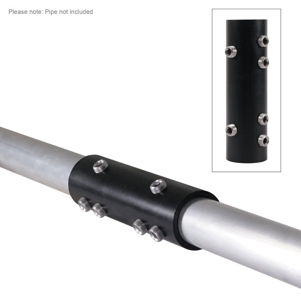 Elumen8 48.3mm Scaffold Tube Joiner - Black Elumen8 Scaffold Tube Joiner for 48.3mm Tube, Black - Image 1