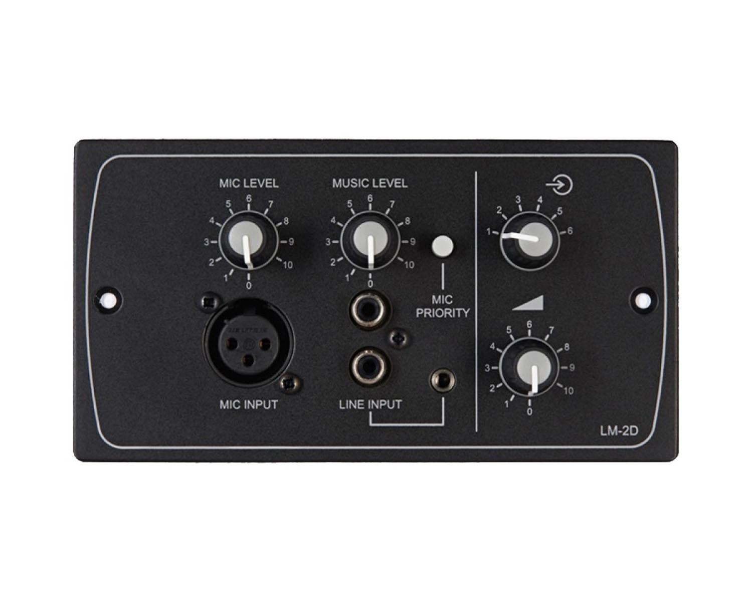 Cloud LM-2B Line/Mic/Remote Active Input Wall Plate Black
