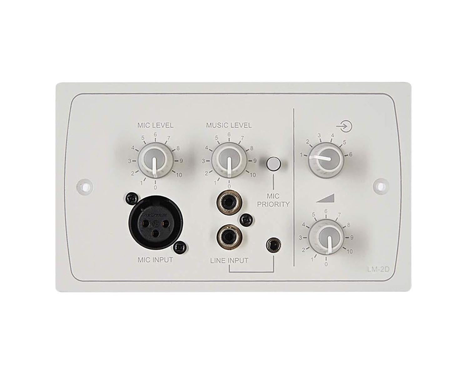 Cloud LM-2W Line/Mic/Remote Active Input Wall Plate White