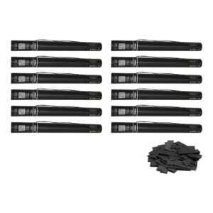 Equinox Electric Confetti Cannon 50cm Black Slow-Fall Confetti (CONF50BLK) - pack of 12