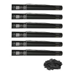 Equinox Electric Confetti Cannon 50cm Black Slow-Fall Confetti (CONF50BLK) - pack of 6