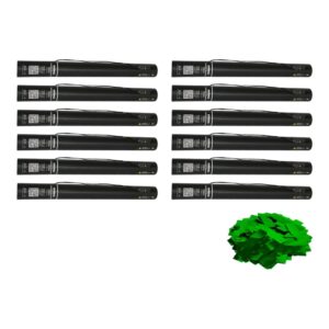 Equinox Electric Confetti Cannon 50cm Green Metallic PVC Confetti (CONF50GM) - pack of 12
