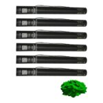 Equinox Electric Confetti Cannon 50cm Green Metallic PVC Confetti (CONF50GM) - pack of 6