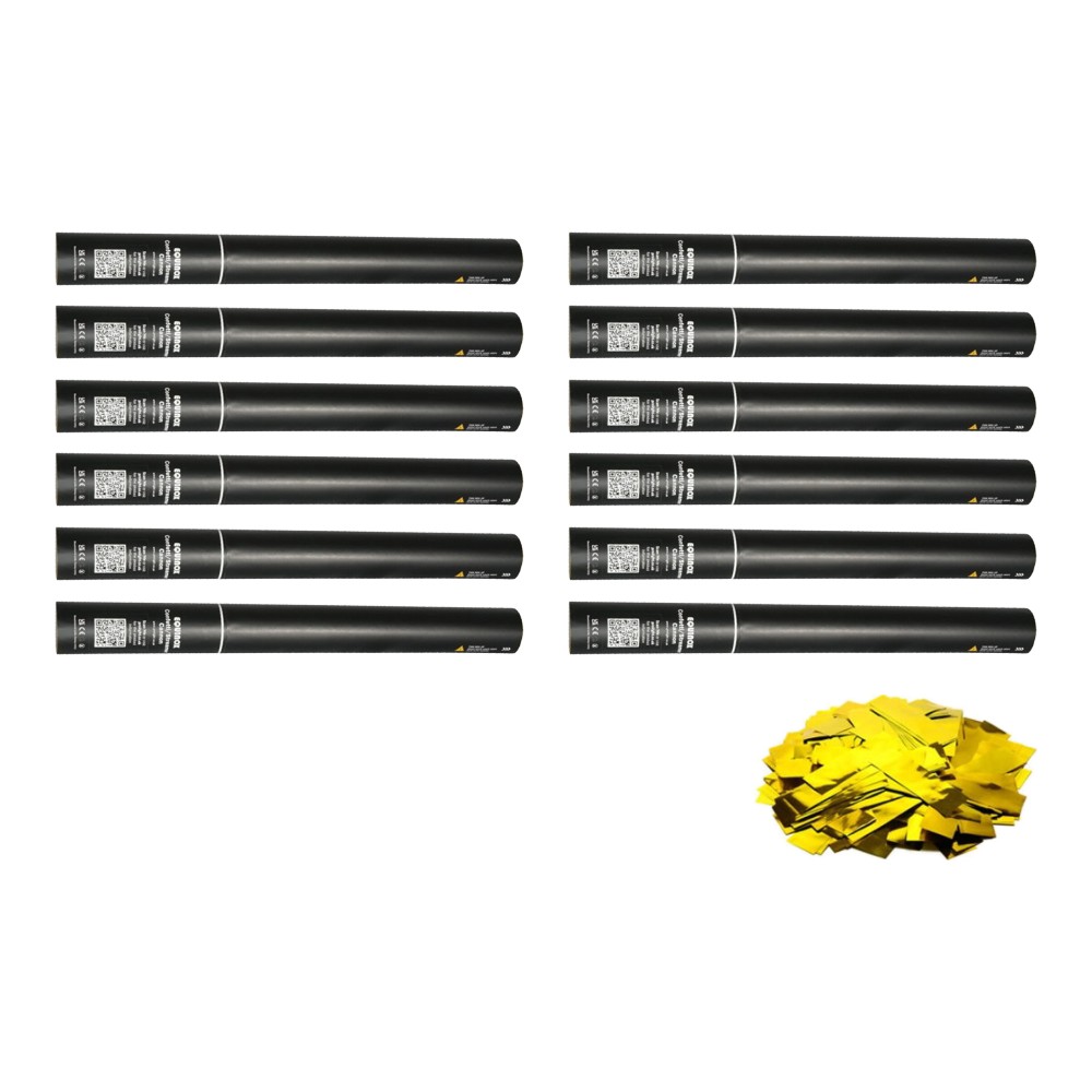 Equinox Handheld Confetti Cannon 50cm Gold Metallic (Pack of 12) Equinox Handheld Confetti Cannon 50cm Gold Metallic - pack of 12