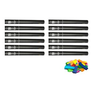 Equinox Handheld Confetti Cannon 50cm Multicoloured - pack of 12